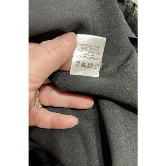 Lovers + Friends Nickolas Plunging Front Black Lace Overlay Maxi dress Sm New - Picture 13 of 15